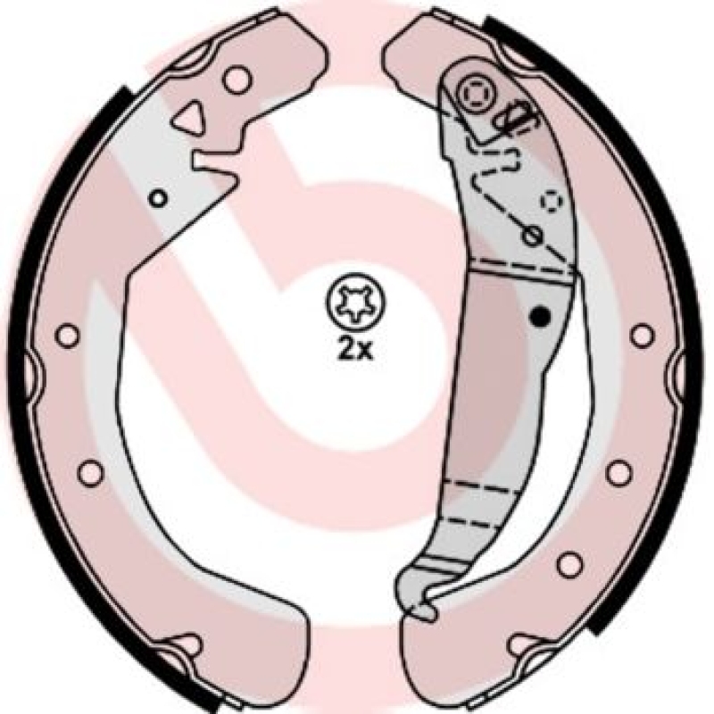 BREMBO Brake Shoe Set ESSENTIAL LINE