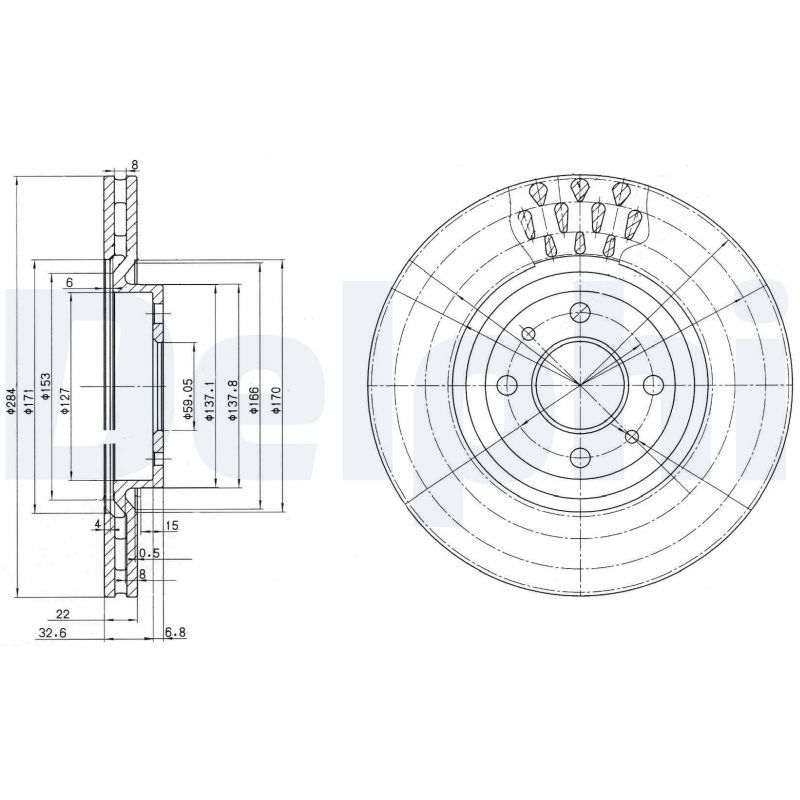 2x DELPHI Bremsscheibe