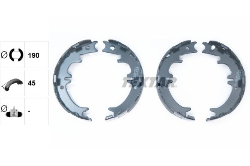 TEXTAR Brake Shoe Set, parking brake