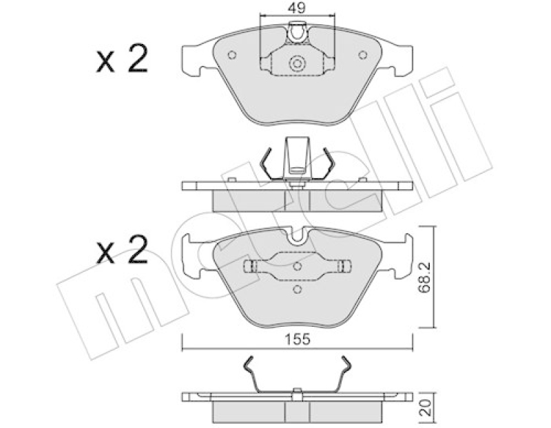 METELLI Brake Pad Set, disc brake