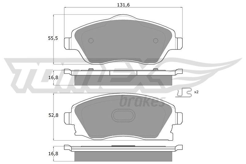 TOMEX Brakes Bremsbelagsatz, Scheibenbremse