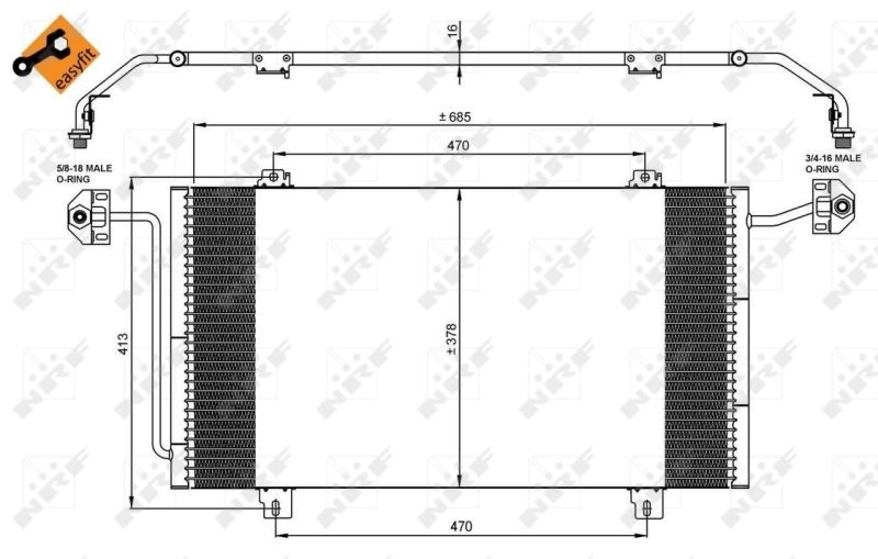 NRF Condenser, air conditioning EASY FIT