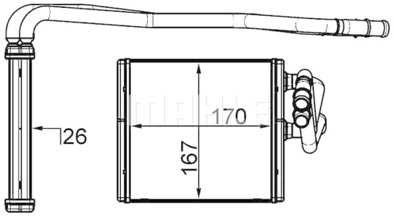 MAHLE Wärmetauscher, Innenraumheizung BEHR