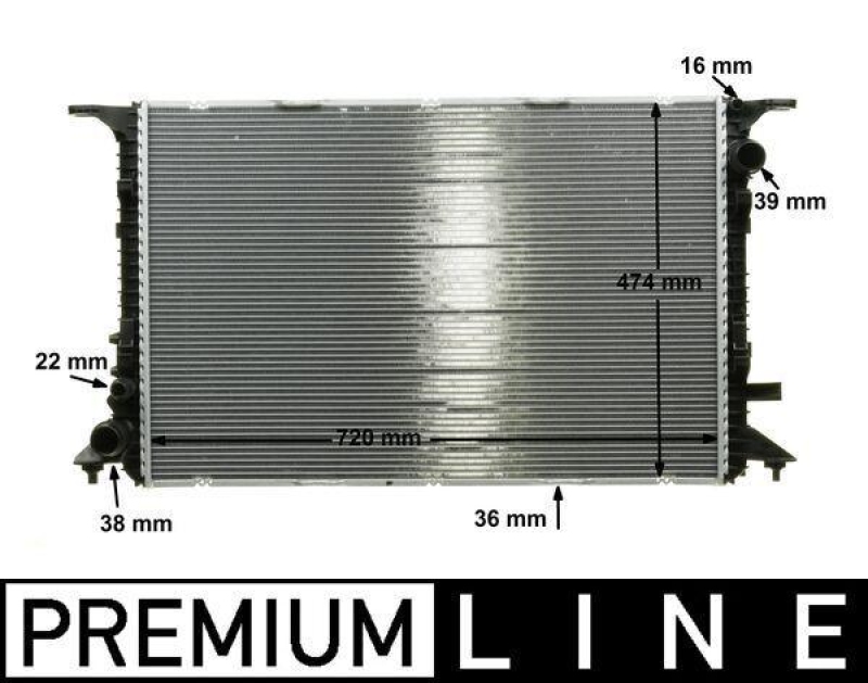 MAHLE Radiator, engine cooling BEHR *** PREMIUM LINE ***
