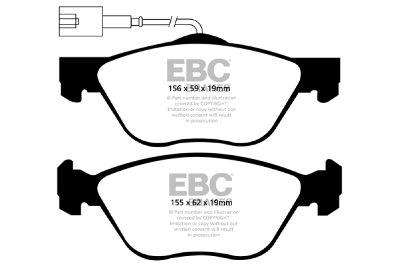 EBC Brakes Bremsbelagsatz, Scheibenbremse