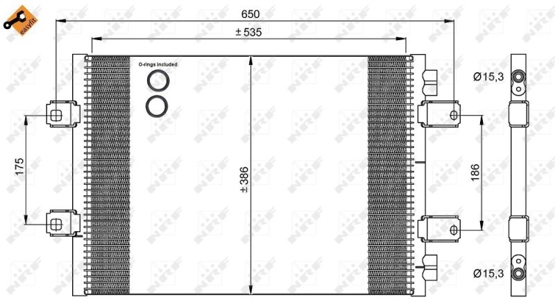 NRF Kondensator, Klimaanlage EASY FIT 35909