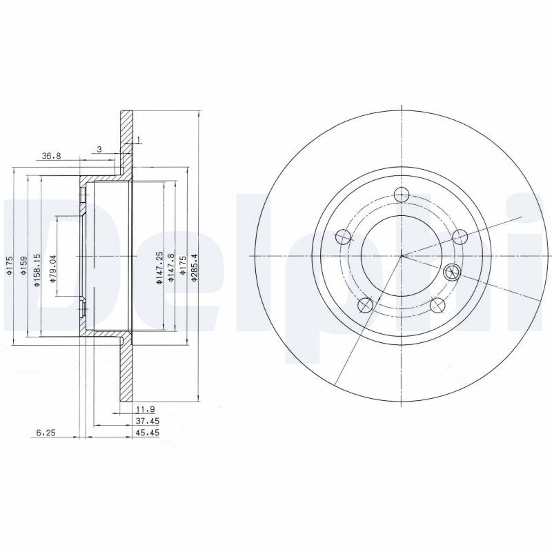 2x DELPHI Bremsscheibe