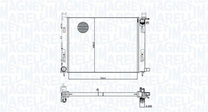 MAGNETI MARELLI K&uuml;hler, Motork&uuml;hlung 350213165100