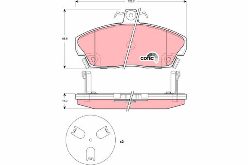 TRW Brake Pad Set, disc brake COTEC