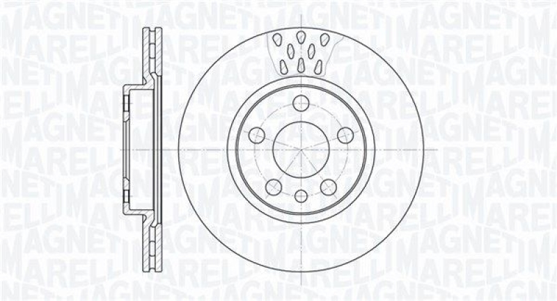 2x MAGNETI MARELLI Bremsscheibe