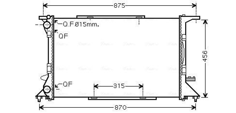 AVA QUALITY COOLING Radiator, engine cooling