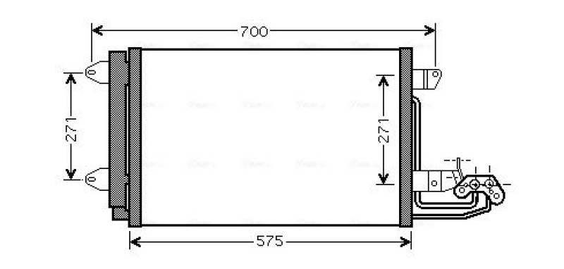 AVA QUALITY COOLING Kondensator, Klimaanlage