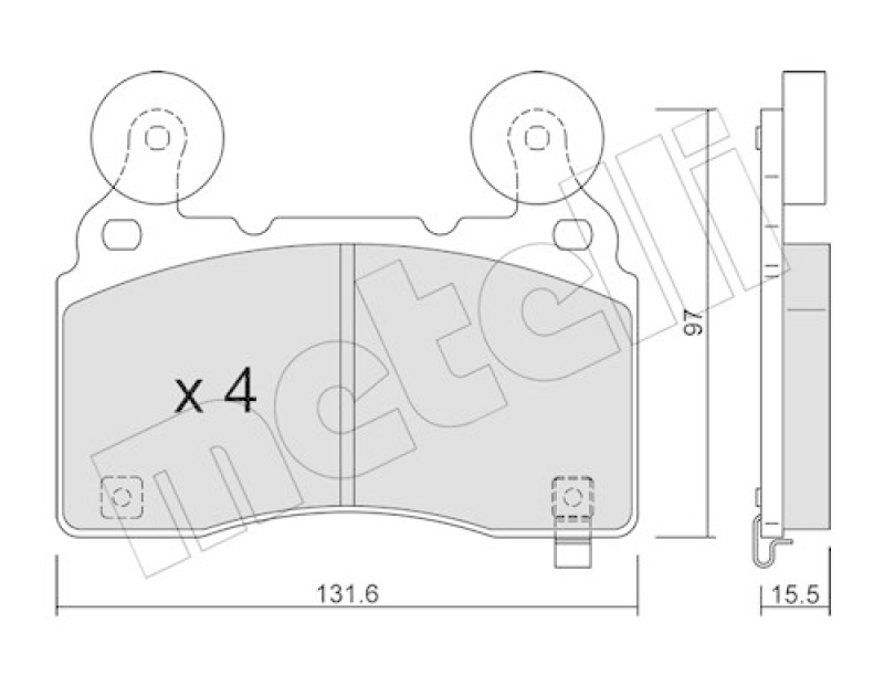 METELLI Bremsbelagsatz, Scheibenbremse 22-1179-1