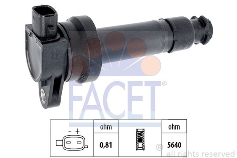 FACET Ignition Coil Made in Italy - OE Equivalent