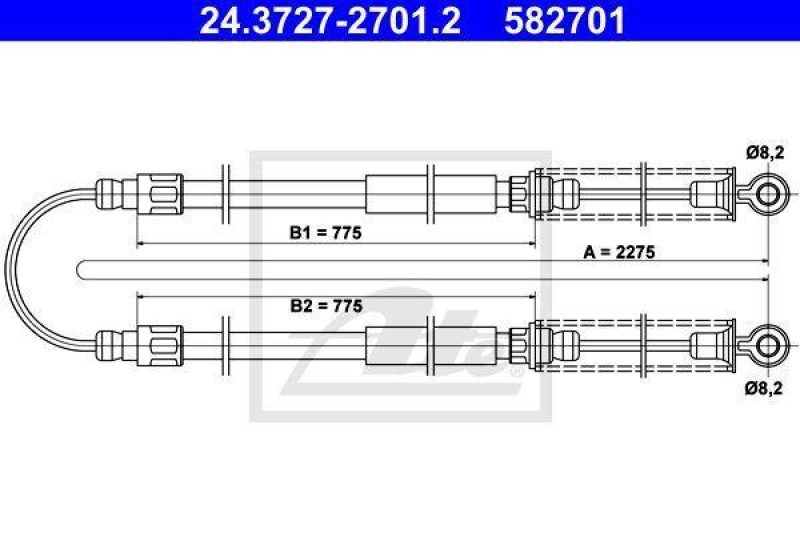 ATE Seilzug, Feststellbremse 24.3727-2701.2