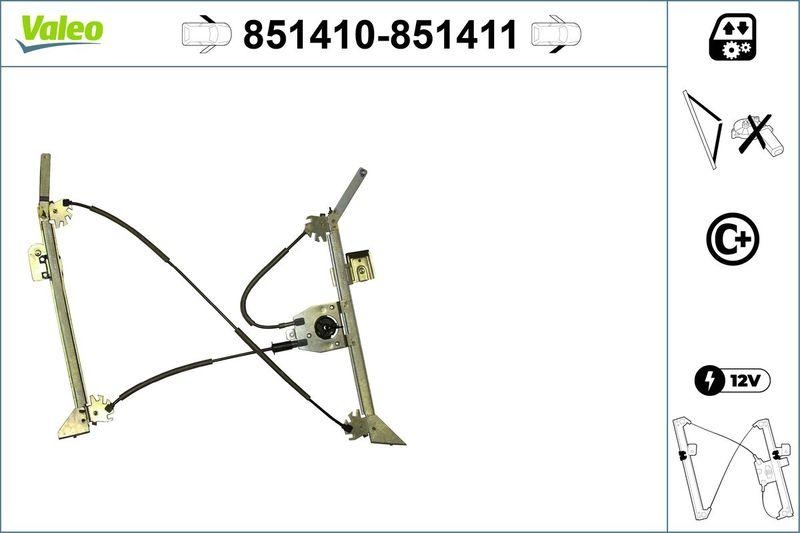 Valeo Fensterheber passend f&uuml;r Renault Megane1 1.4 1.6 2.0 Vorne Links elektr. 851410