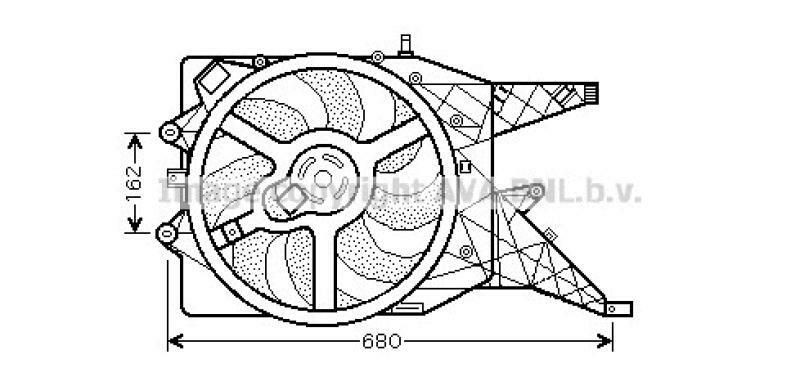 AVA QUALITY COOLING Fan, radiator