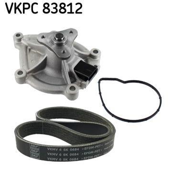 SKF Wasserpumpe + Keilrippenriemensatz