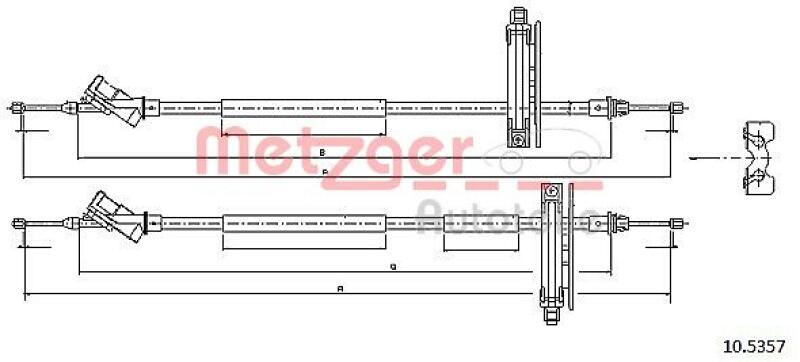 METZGER Seilzug, Feststellbremse COFLE