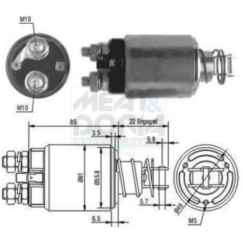 MEAT & DORIA Solenoid Switch, starter