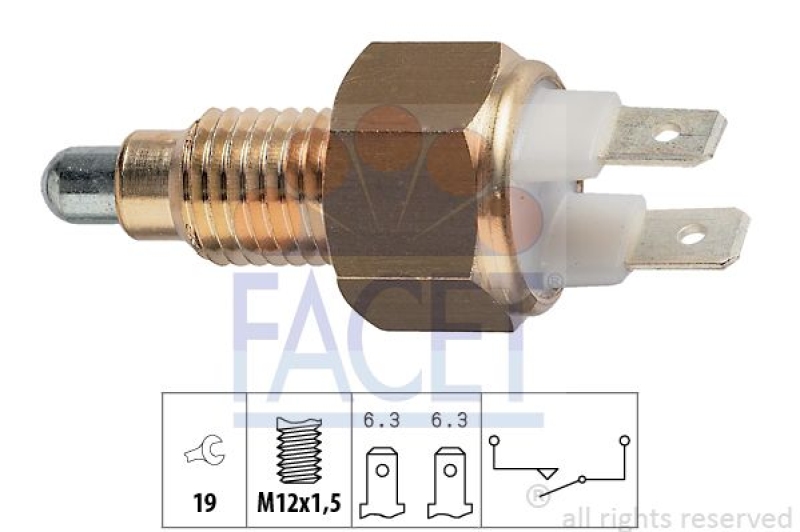 FACET Schalter, Rückfahrleuchte Made in Italy - OE Equivalent