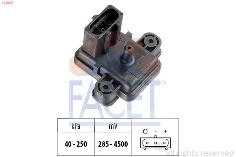 FACET Air Pressure Sensor, height adaptation Made in Italy - OE Equivalent