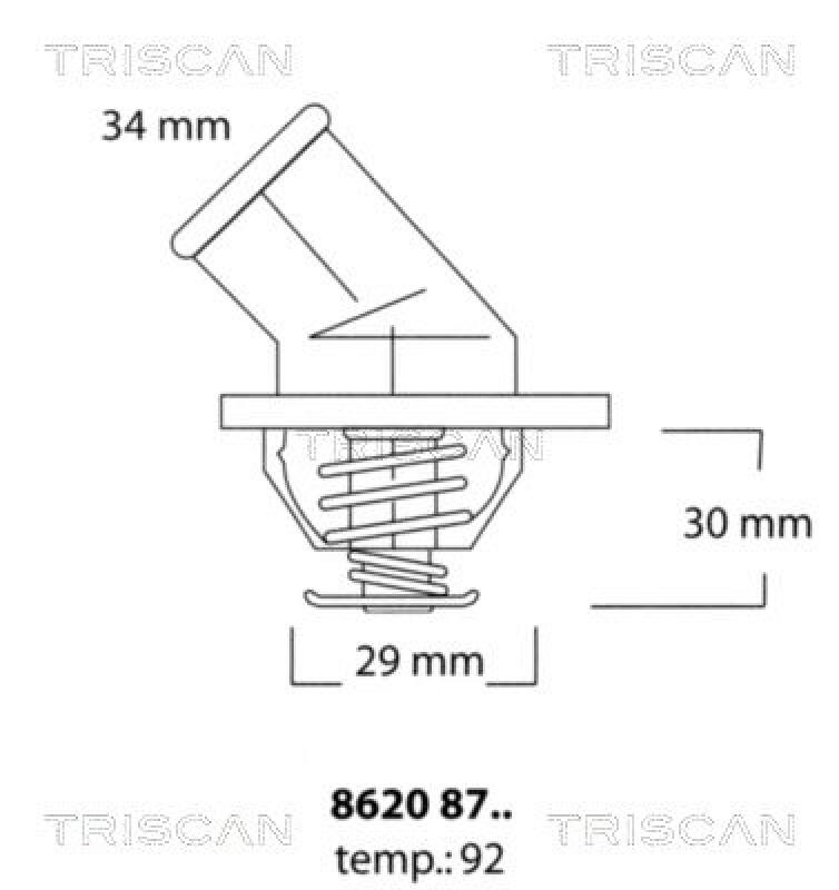 TRISCAN Thermostat für Kühlmittel / Kühlerthermostat