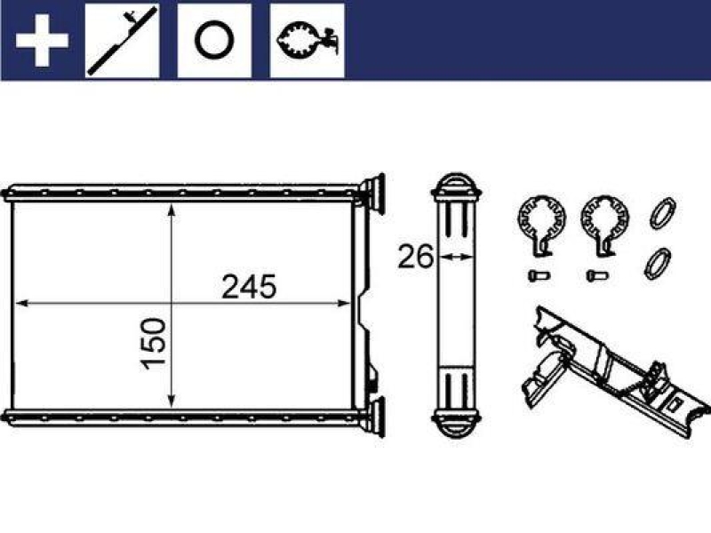 MAHLE Heat Exchanger, interior heating BEHR