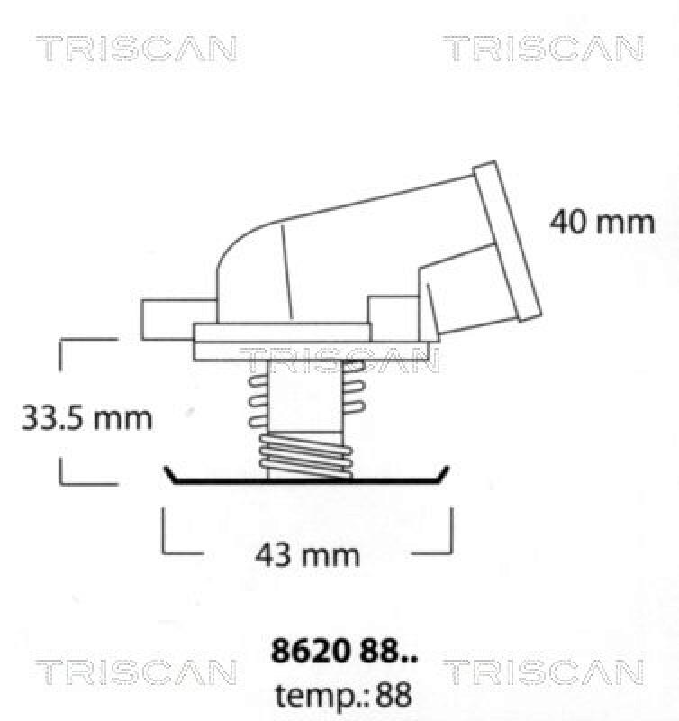 TRISCAN Thermostat für Kühlmittel / Kühlerthermostat