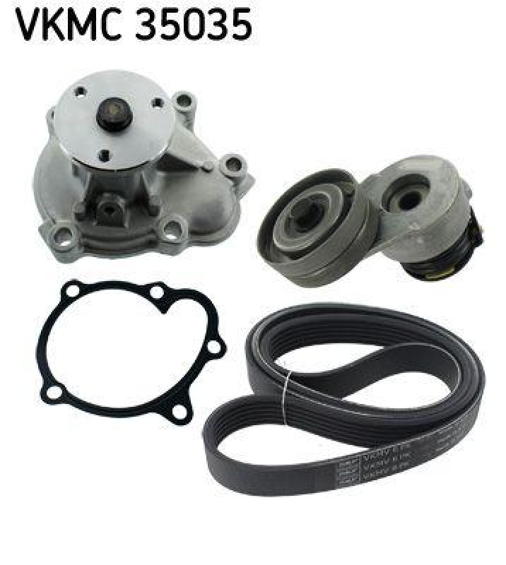 SKF Wasserpumpe + Keilrippenriemensatz