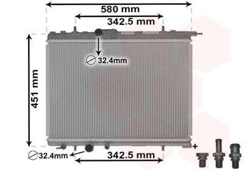 VAN WEZEL Radiator, engine cooling *** IR PLUS ***