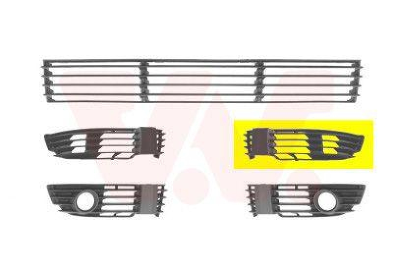 VAN WEZEL Ventilation Grille, bumper