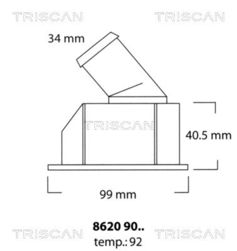 TRISCAN Thermostat, coolant