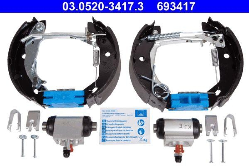 ATE Bremsbackensatz Original ATE TopKit 03.0520-3417.3