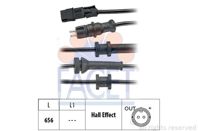 FACET Sensor, Raddrehzahl Made in Italy - OE Equivalent