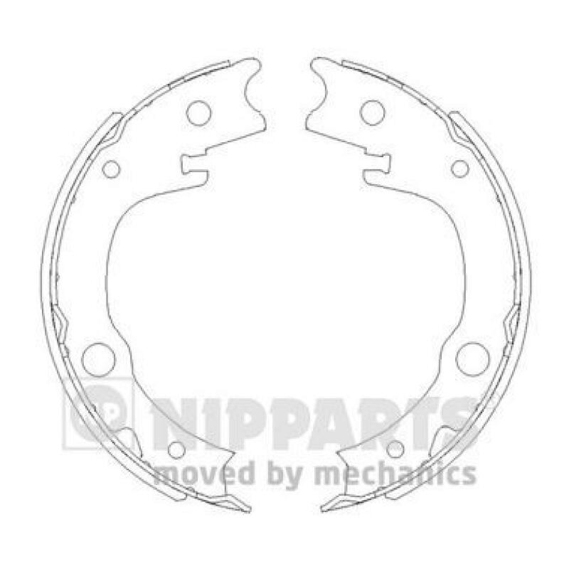 NIPPARTS Brake Shoe Set, parking brake