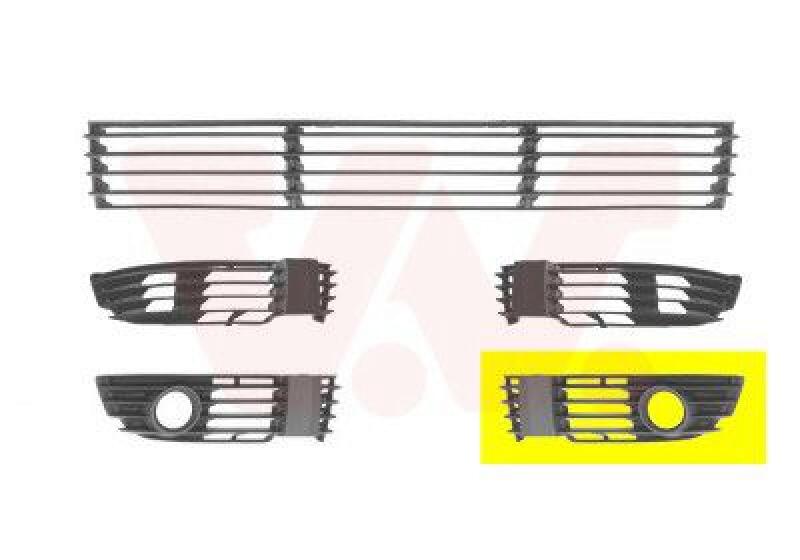 VAN WEZEL Ventilation Grille, bumper ** Equipart **