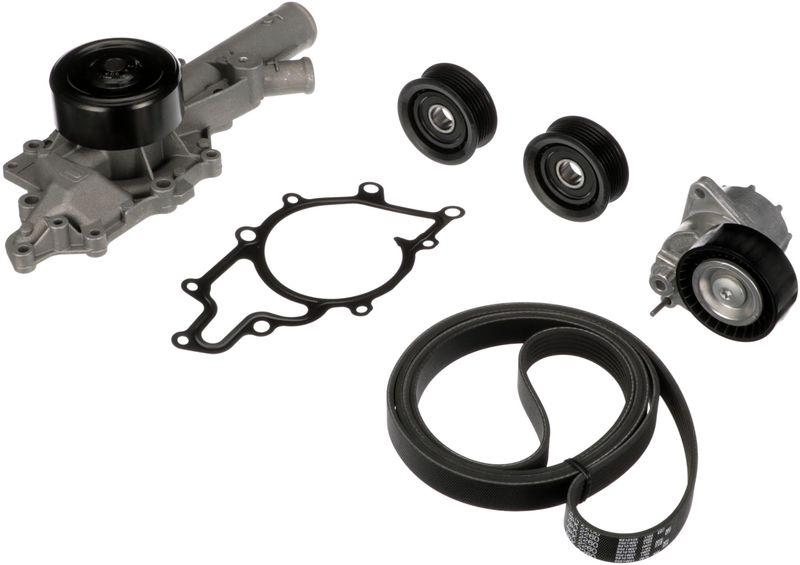 GATES Water Pump + V-Ribbed Belt Set Micro-V® Kit