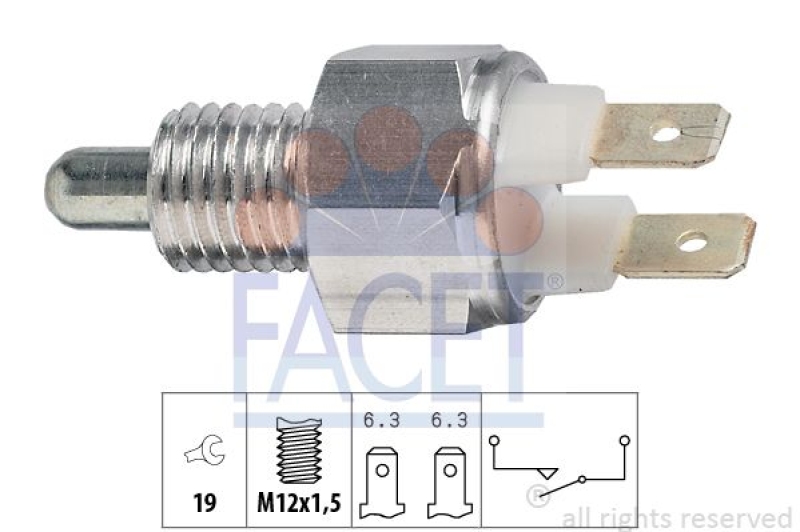 FACET Switch, reverse light Made in Italy - OE Equivalent