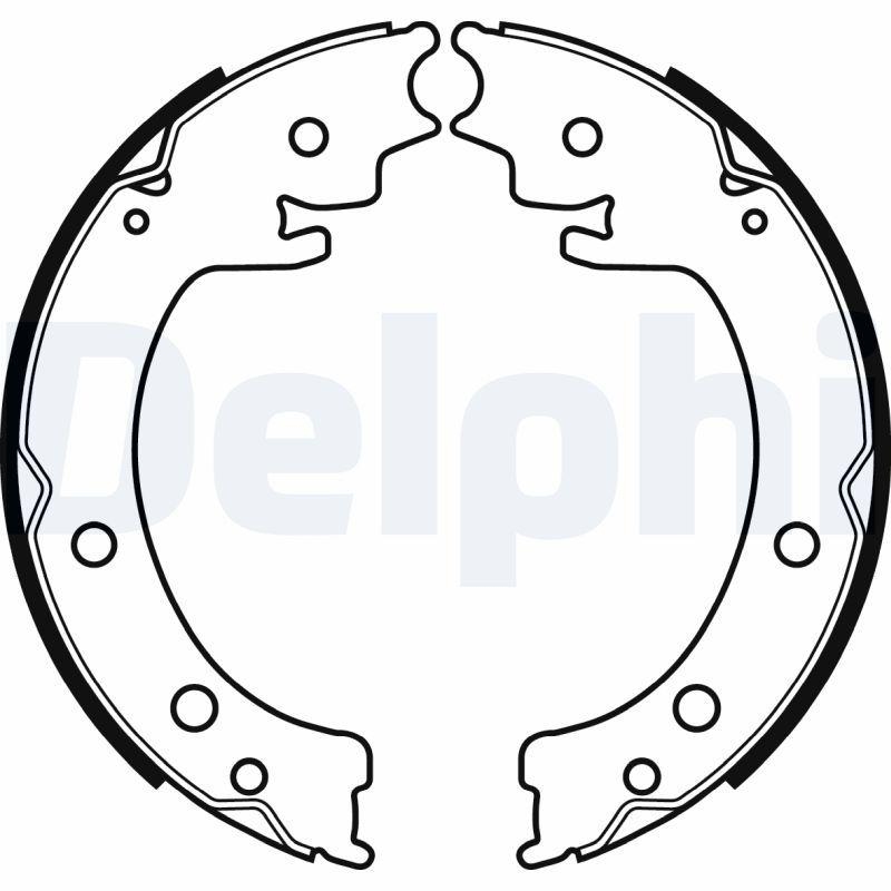 DELPHI Brake Shoe Set, parking brake