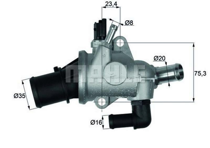 MAHLE Thermostat für Kühlmittel / Kühlerthermostat TI 174 88