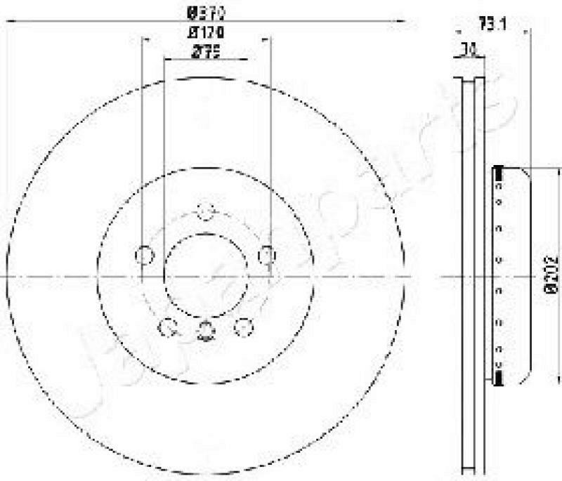 2x JAPANPARTS Brake Disc