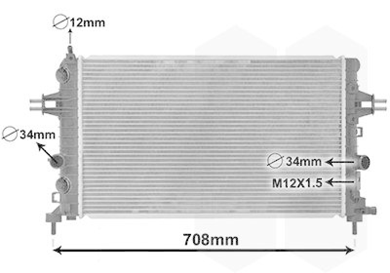 VAN WEZEL Radiator, engine cooling