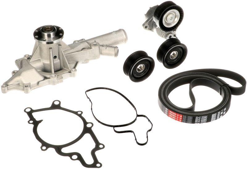 GATES Water Pump + V-Ribbed Belt Set Micro-V® Kit