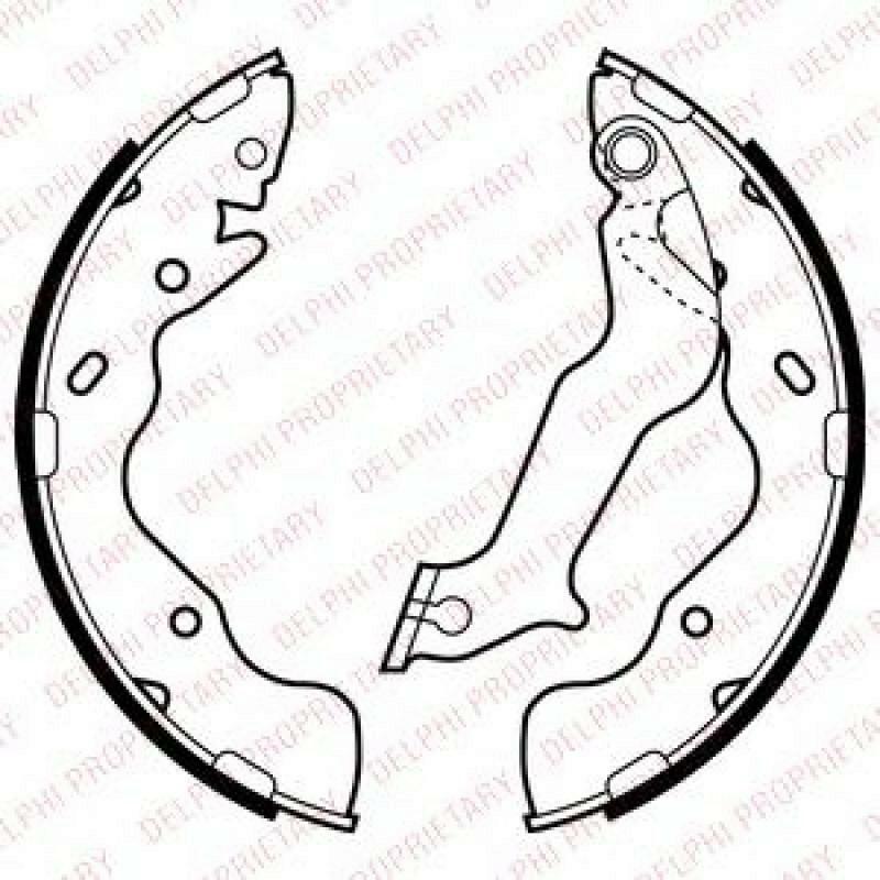 DELPHI Brake Shoe Set
