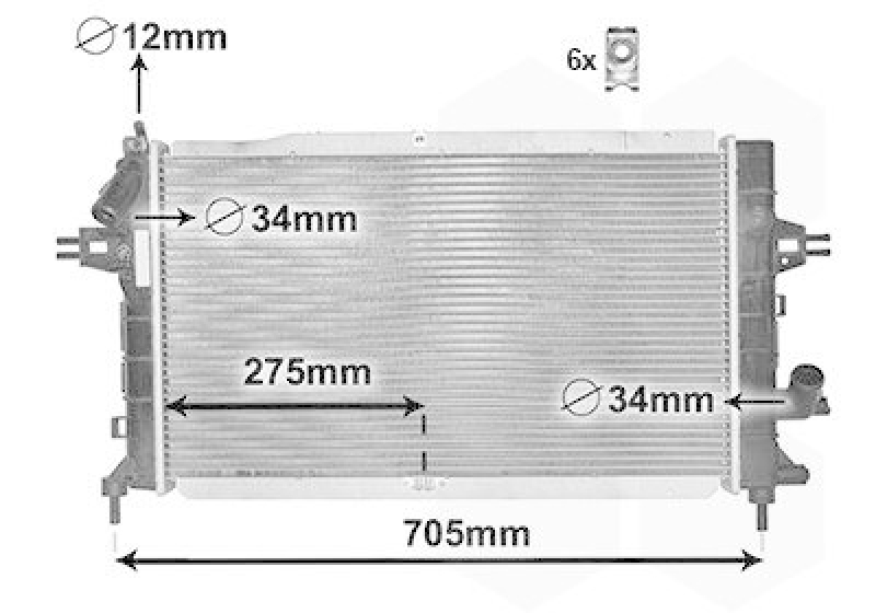 VAN WEZEL Radiator, engine cooling