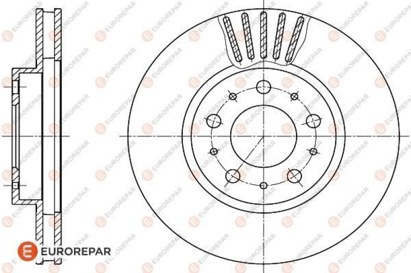 2x EUROREPAR Bremsscheibe