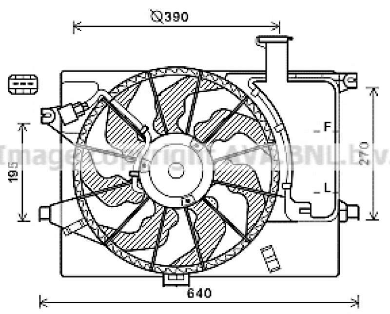 AVA QUALITY COOLING Fan, radiator