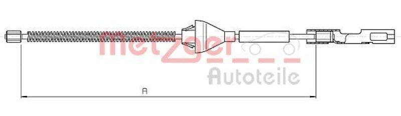 METZGER Cable Pull, parking brake