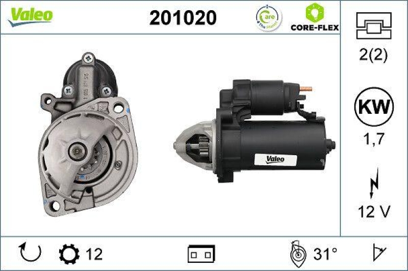 VALEO Starter VALEO CORE-FLEX
